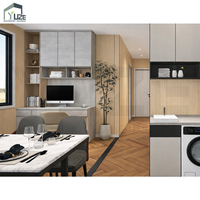 Casa Modular Prefabricada de Diseño Compacto con Techo Inclinado de Lujo, Casa Móvil Pequeña de Doble Contenedor de 40 pies