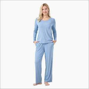 Vietnam <b>Clothing</b> Manufacturer Custom Bamboo Sleepwear For <b>Women</b> Pajamas Full Length Pajamas Loungewear Cotton Modal Fabric - Product Image 1