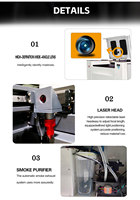Mesin Pemotong Laser CO2 CCD Desktop 30W RF Tube Glass Tube, Mudah Dioperasikan, untuk Mengukir Akrilik, Kayu, Foto, untuk Rumah