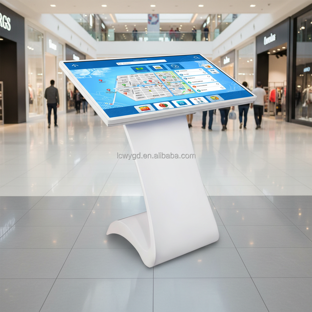Interactive Information Kiosk Ir Touch Queue Terminal Touch Screen Kiosk Floor Standing Self Service Kiosk