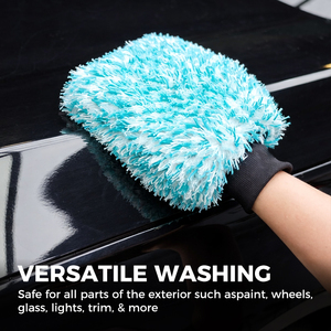 Gants de lavage de voiture en microfibre, sans rayures, pour le detailing automobile, gants absorbants pour le cirage, réutilisables, pour le nettoyage des véhicules - Product Image 5