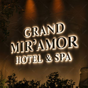 ป้ายโลโก้ตัวอักษรช่องแสงสแตนเลสแบบมีไฟ LED ด้านหลัง สำหรับสำนักงาน ร้านค้า ป้ายตัวอักษร 3 มิติ ป้ายโลโก้ 3 มิติ - Product Image 2