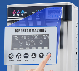 Machine à crème glacée certifiée CE, machine à crème glacée commerciale verticale entièrement automatique, machine à crème glacée molle, coupes de crème glacée - Product Image 3