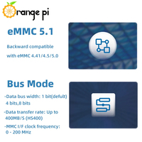 Module EMMC Orange Pi 32 Go / 64 Go / 256 Go, vitesses de lecture et d'écriture rapides, compatible avec Orange Pi 5 Plus/Orange Pi 3B