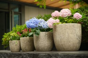 Ceramic Glazed Flower Pot Planter <b>Set</b> Travertine-Like Honeycomb Texture Eco-Friendly Beige Design for Indoor/Outdoor Garden Home - Product Image 3