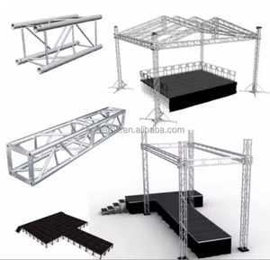 Sistema de armazón de techo de aleación de aluminio, armazón de techo de aluminio con pernos de escenario, armazón de iluminación para conciertos, escenario móvil para conciertos - Product Image 1