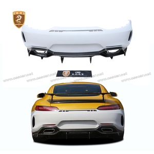 Kit Paraurti Posteriore per <span class=keywords><strong>Mercedes</strong></span> Benz AMG <span class=keywords><strong>GT</strong></span> C190, Stile IM, Diffusore Posteriore in Fibra di Carbonio - Product Image 1
