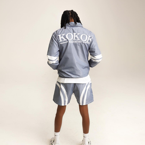 Commercio all'ingrosso estate Baggy antivento giacche e Shorts 2 pezzi set giacca a vento in Nylon tuta da uomo - Product Image 4