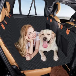 Funda de asiento de coche extendida para perros, cama de coche, funda de asiento trasero para mascotas, alfombrilla impermeable y antideslizante para mascotas para coche, SUV, camión, productos para perros