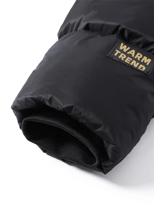 dropshipping Men'S Casual Hooded Jacket, Solid Color Warm <b>Padded</b> Outerwear with Zipper Closure, Regular Fit Non-Stretch Fabric - Product Image 5