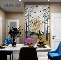 Vente en gros, motif personnalisé, jolis carreaux muraux, mosaïque de verre, peintures murales pour salon, salle de bain