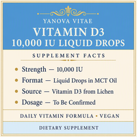 Huile de vitamine D3 végane 10000 UI issue d'algues et de lichens