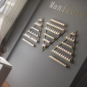 Présentoir mural de luxe doré pour vernis à ongles, avec cadre en fer moderne, personnalisé en usine, pour salon de beauté, certifié ISO9001, idéal pour supermarché - Product Image 3