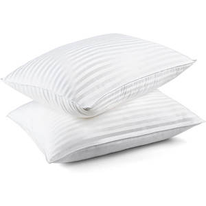 중국 도매 호텔 질 100% 년 면 여분 연약한 박탈 베개 침대 자는 베개 - Product Image 1