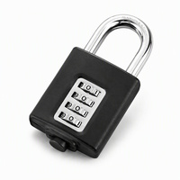 Cadenas à combinaison à quatre chiffres portable antivol avec mot de passe pour casier scolaire, armoire de gym, valise et sac de voyage