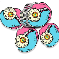 Etiquetas de Diseño Personalizado para Empresas, Adhesivos de Vinilo Impermeables con Dibujos Animados, Adhesivos Troquelados para Logotipos Comerciales