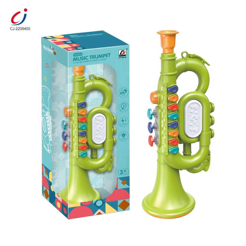 Ibasenice Trompette Jouet Enfant – Instrument De Musique Factice 3 Tons, Plastique Métallisé, Éducatif