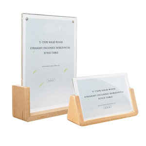 Rõ ràng Acrylic + gỗ dọc tổ chức bảng nhãn Máy tính để bàn hiển thị đứng hoặc nhà văn phòng & Trường hiển thị - Product Image 1