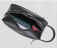 Tas Tangan Pria Kulit PU dengan Kunci Sandi Anti Maling Berkualitas Tinggi, Tas Selempang Pria Modis untuk Bisnis, Dompet Ponsel dan Koin Pria