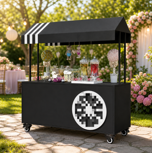 Carrello Mobile Personalizzabile in Ferro Battuto per Caramelle, Decorazione per Matrimoni e Feste, Espositore per Fiori, per Eventi all'Aperto, Vendita all'Ingrosso - Product Image 2