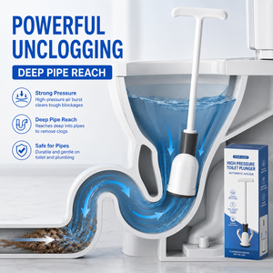 Déboucheur de drain haute pression robuste avec poignée en T, déboucheur manuel pour toilettes et salle de bain - Product Image 2