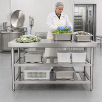 Table de travail en acier inoxydable sur mesure, fabrication OEM/ODM en gros, fournisseur d'usine pour hôpitaux, boulangeries et marchés de fruits de mer