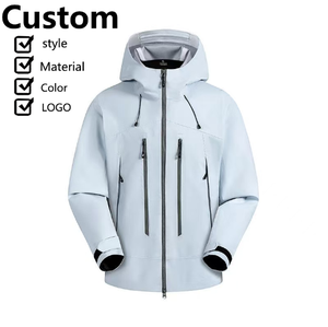 Venta al por mayor de ropa deportiva ligera impermeable con capucha para correr al aire libre montañismo a prueba de viento chaqueta de senderismo - Product Image 1