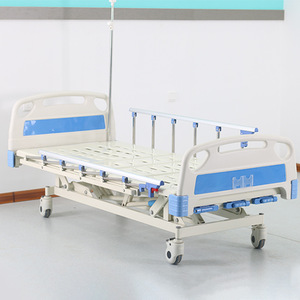 Manual Nursing <b>Bed</b> HR-S05 Blue White <b>Foldable</b> Home Use For Elderly - Product Image 1