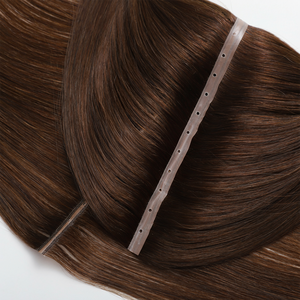 Nuovo Design Genius Weft Hair, Metodo Butterfly Hole, Doppia Trama, Twin Tab, <span class=keywords><strong>Extension</strong></span> XO, <span class=keywords><strong>Capelli</strong></span> <span class=keywords><strong>Veri</strong></span> Umani, Colore Rosso 99J - Product Image 3
