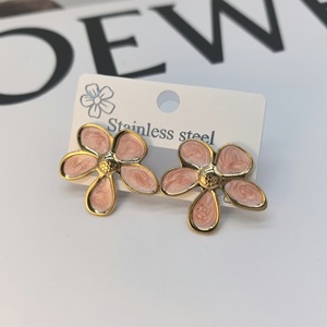 Pendientes de Botón con Diseño Geométrico y Colorido de Flores Pintadas, Joyería de Metal para Mujer, Accesorios para Vacaciones en la Playa - Product Image 4