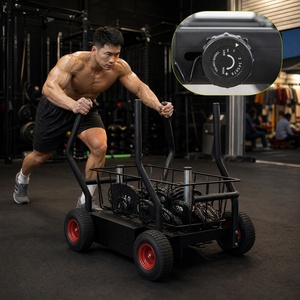 VIGFIT Carro de Ejercicios Comercial de Acero con Ruedas <span class=keywords><strong>para</strong></span> Ejercitar Brazos, Piernas, <span class=keywords><strong>Pecho</strong></span> <span class=keywords><strong>y</strong></span> <span class=keywords><strong>Espalda</strong></span> - Máquina de Cardio - Product Image 4