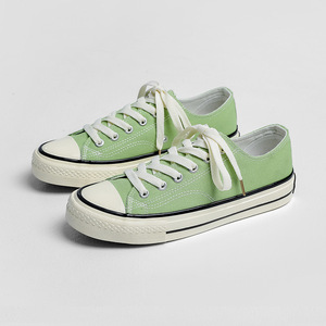 Baskets en toile à carreaux blancs de haute qualité pour femme et unisexe, <span class=keywords><strong>espadrilles</strong></span> vulcanisées élégantes à lacets, semelle intermédiaire en EVA, semelle extérieure en caoutchouc - Product Image 5