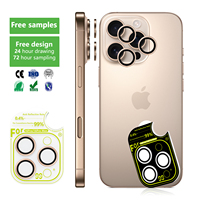 Protection d'écran en verre anti-reflet personnalisable pour objectif d'appareil photo à couverture intégrale pour iPhone 16 15 14 (vente en gros)