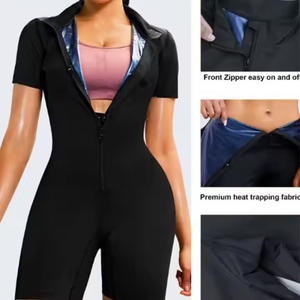 Women's Neoprene PVC Full Body Jumpsuit Waist Trainer for Home Use <b>Sauna</b> <b>Suit</b> for Weight Loss - Product Image 2