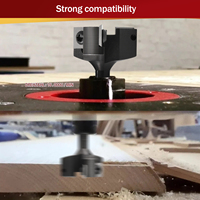Fraise de surfaçage CNC pour spoilboard, 3 cannelures, avec inserts indexables, pour le rabotage du bois, avec 3 inserts en carbure