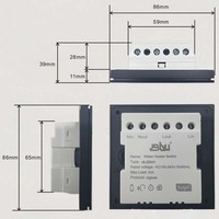 Interrupteur intelligent pour chauffe-eau JBLYU, matériau PC durable, contrôle Google Alexa Zigbee WiFi pour AC100-240V 20A 4000W