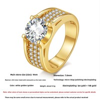 Bague pour homme en moissanite argentée en forme d'étoile, micro-pavée 3 carats, style luxe léger européen et américain, best-seller transfrontalier