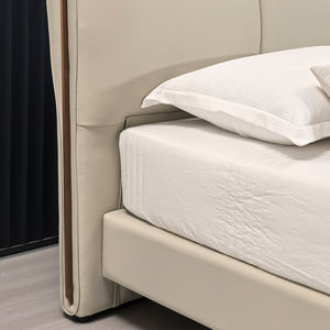 Мягкие кровати из массива дерева с обивкой, современные кровати размера «king-size» с местом для хранения, роскошные раскладные кровати для гостиной - Product Image 3