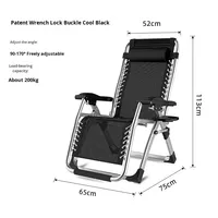 Salon de soleil extérieur zéro gravité chaise de jardin Camping salon patio rembourré pliant pelouse inclinable chaise pliante
