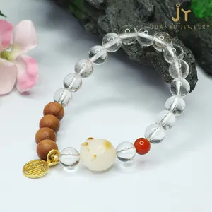 Cat's Paw Shape Precious Stone Gemstones Bracelet Healing Crystal Beads Bracelets Wholesale Jewelry Stone Clear Quartz Bracelets