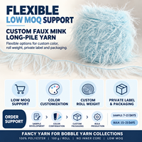 Kundenspezifisches Farbiges Langhaar-Kunstfell-Garn 100% Nylon Flauschiger Wimpern-Effekt-Faden für Pullover Private Label OEM