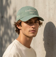 Cappello da Baseball Personalizzato in Cotone Lavato con Ricamo Personalizzato e Logo