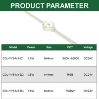 Vente en gros OEM ODM IP65 44mm RGBW LED Pixel Point Light Permanent Outdoor Eave Christmas Gemstone Lights Track Lighting