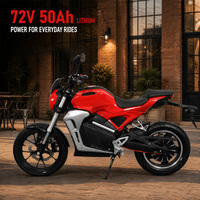En stock, moto électrique SLM-TB 72V50Ah 4000W, moto électrique DDP pour les trajets en ville et les transports quotidiens
