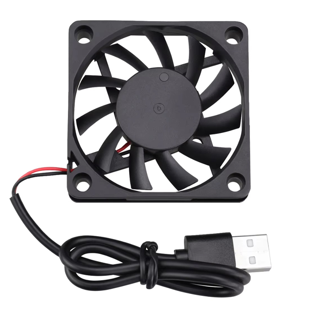 5V USB 60x60x10mm Brushless DC Turbo Small Fan Mini Blower 12V Exhaust Cooling Axial Flow Fans Industrial for Home Room Kitchen