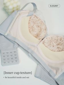 Soutien-gorge en dentelle ajustable pour femme, confortable, avec rassemblement latéral, anti-affaissement, léger, bonnet fin, maintien solide - Product Image 6