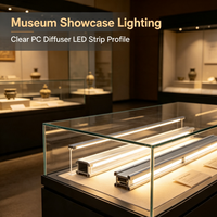 Profilé LED linéaire en aluminium extrudé 6063 de qualité supérieure, complet avec diffuseur PC transparent pour bandes lumineuses