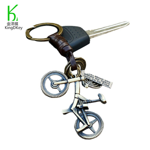 Bán Hot Vintage Bện Da Bò Keychain Charms Kim Loại Xe Đạp Bike 3D Keyholder Độc Đáo Hợp Kim Xe Đạp Mặt Dây Chuyền <span class=keywords><strong>Keyring</strong></span> - Product Image 6