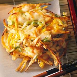 Vente en gros Kakiage japonais aliments préparés congelés instantanés tarte aux légumes croustillante tempura <span class=keywords><strong>de</strong></span> pommes <span class=keywords><strong>de</strong></span> <span class=keywords><strong>terre</strong></span> et <span class=keywords><strong>de</strong></span> carottes à l'oignon - Product Image 4