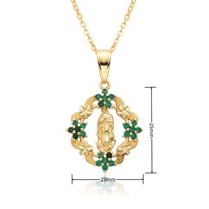 Collar con Colgante <span class=keywords><strong>de</strong></span> la Virgen María Virgen <span class=keywords><strong>de</strong></span> Guadalupe, Estilo Vintage Cristiano Religioso, con Circonita, para Mujer, Gran Venta - Product Image 6